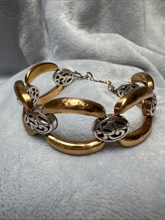 Brighton Jewelry - Brighton Gold and Silver Link Bracelet - Women's Elegant Two-Tone Bracelet